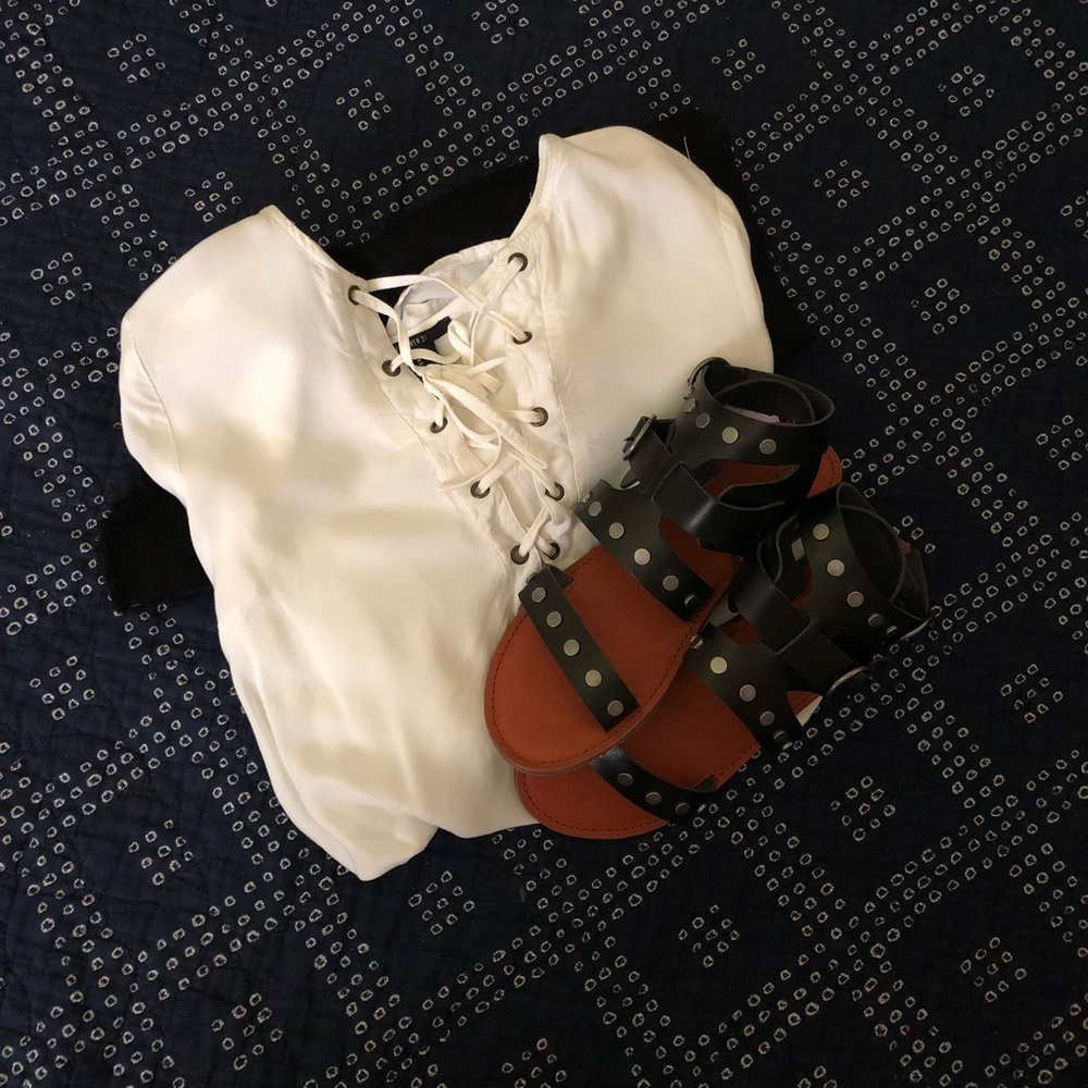 Forever 21 laceup blouse.